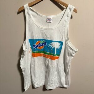 Vintage Captain’s T Heavyweight White Tank Sunkist Tennesse River 1980’s Size XL